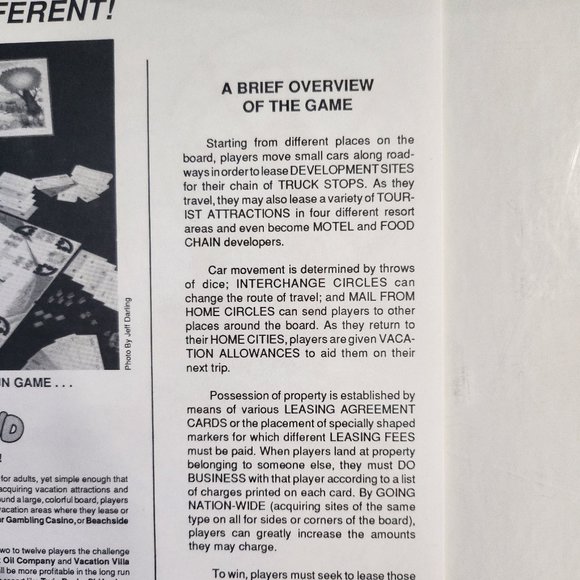 Extremely Rare Vacation Land Board Game Jr. Pro Inc. 1971-1999 Still in Unopened - Picture 7 of 10